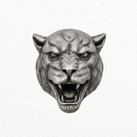Silver Panther Head Brooch For Men - 925 Sterling Silver - SAC60204