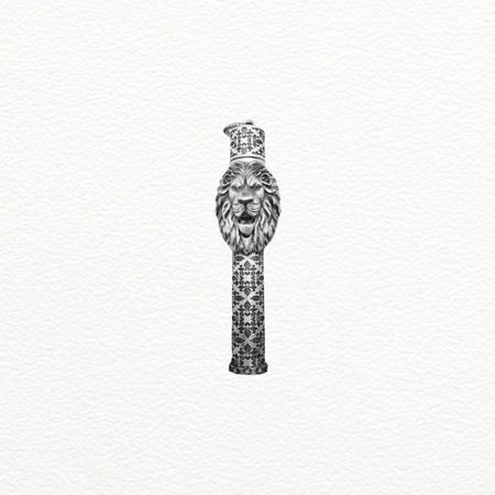 Silver Lion Head Rechargeable Lighter For Men - 925 Sterling Silver - SAC60226
