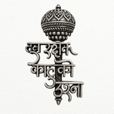 Silver Vasudhaiva Kutumbakam Brooch For Men - 925 Sterling Silver - SAC60201