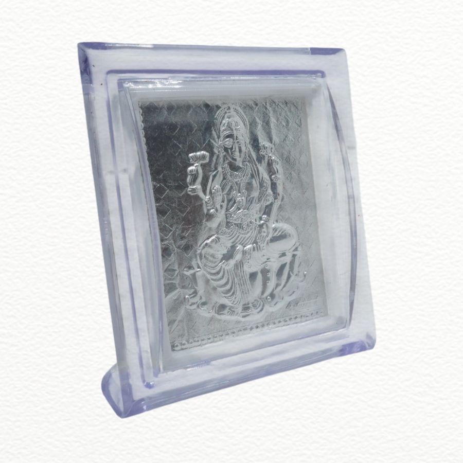 Silver Gift Item Goddess Lakshmi Frame For Home, Pooja & Gifting - GFT60400 side view