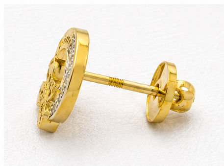 Gold Ganthan Plated Butterfly Mangalsutra Set With Matching Earrings - CGA61399 close-up view