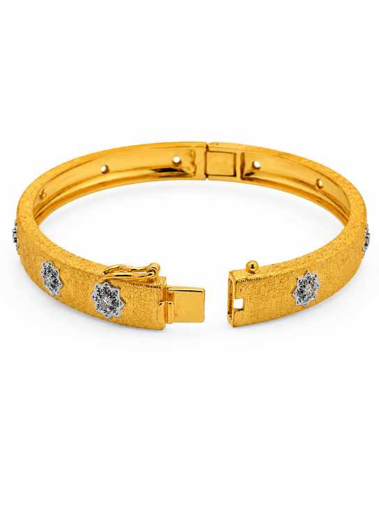 Gold Gold-Tone Embellished Tennis-Style Bracelet - ABR61791 detail view