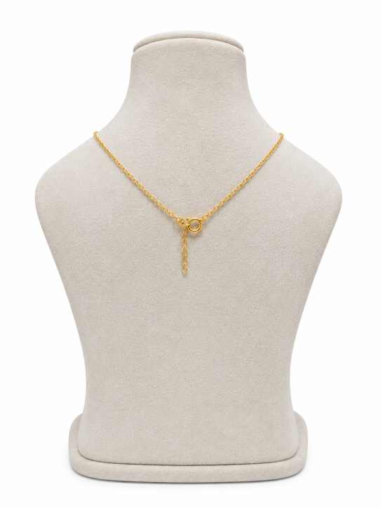 Gold Chain Gold-Tone Heart & Heartbeat Arrow Necklace With Black Bead Accents - SGAN10197 detail view