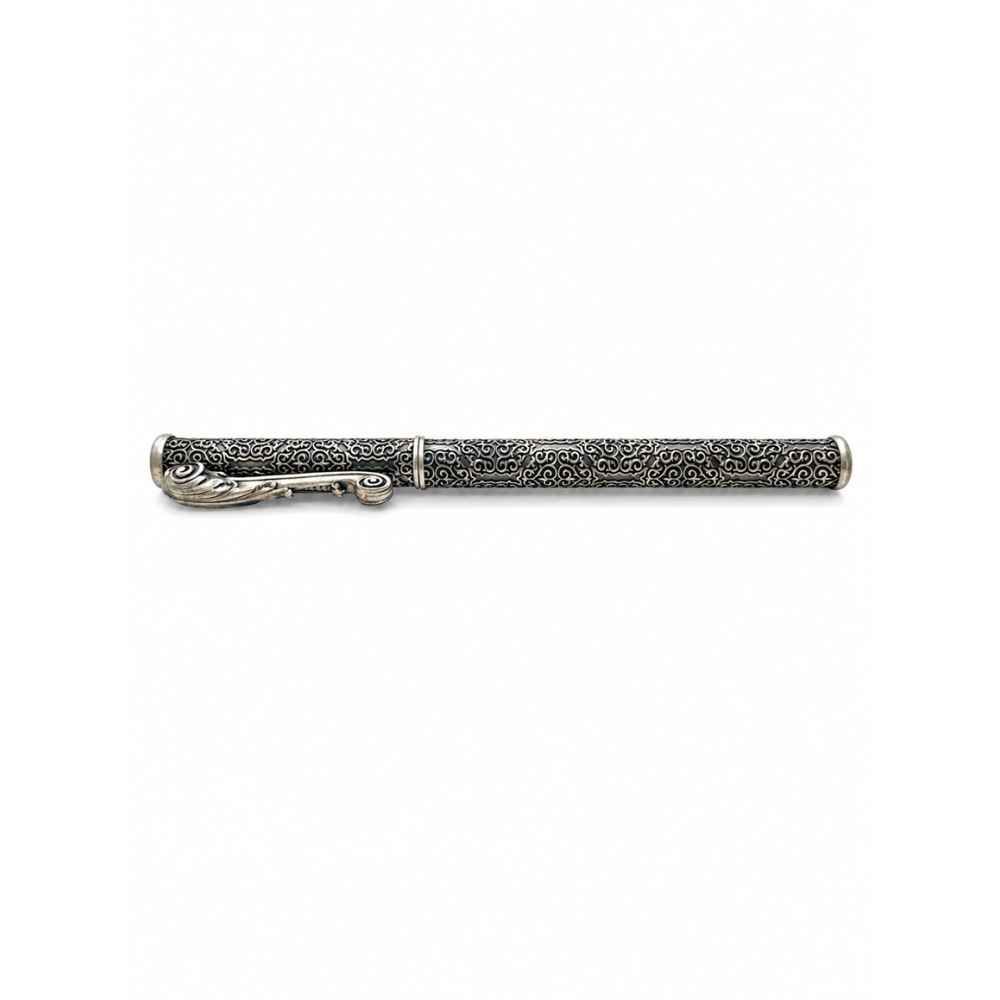 Silver Ornate Engraved Silver-Tone Pen - SAC60291 close-up view