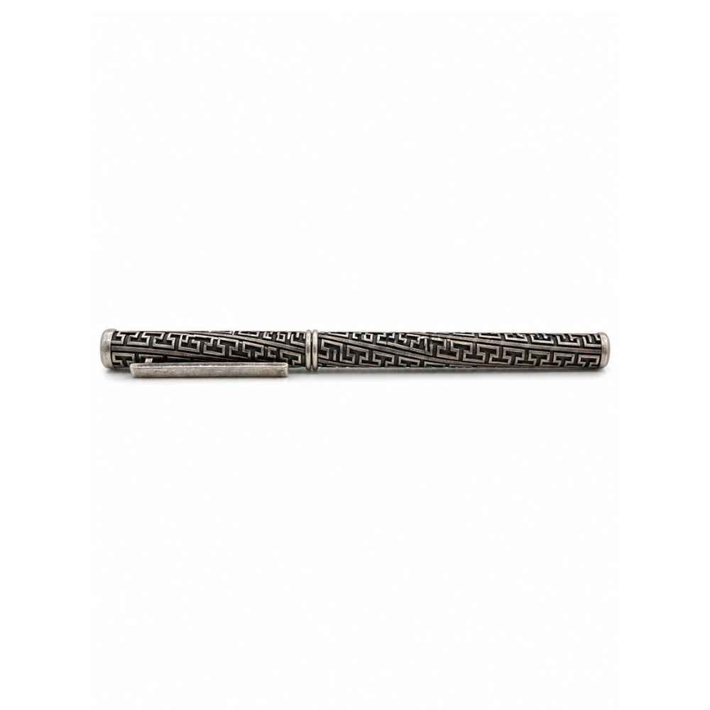Silver Ornate Silver-Tone Engraved Luxury Pen - SAC60285 side view