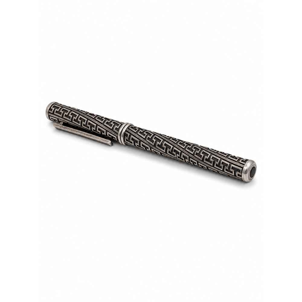 Silver Ornate Silver-Tone Engraved Luxury Pen - SAC60285 detail view