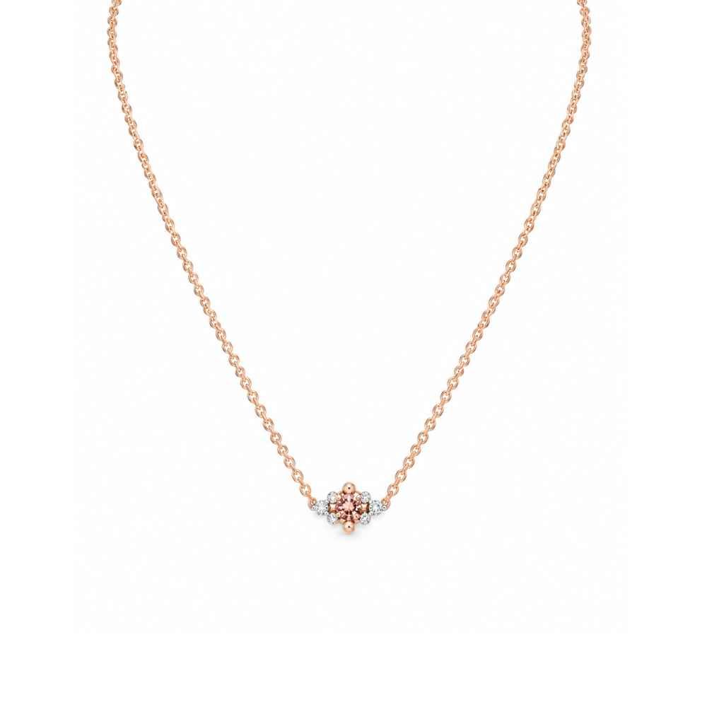Silver Chain Rose Gold & Silver Tone Floral Beaded Mala - MAL10124 detail view