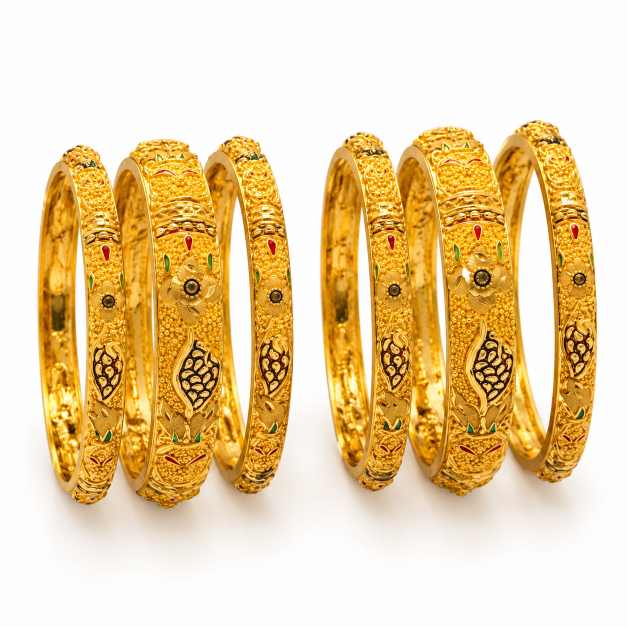 Gold Bombay Kalkatti Bangles - CBA11833
