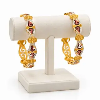 Gold Fancy Bangles - CBA11176