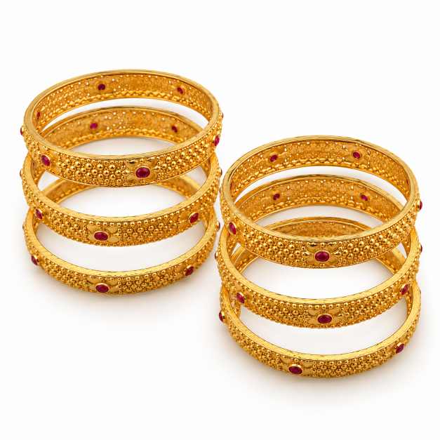 Silver Copper Two-Tone Beaded Bracelet With Sparkling Motifs - CBR60035 detail view