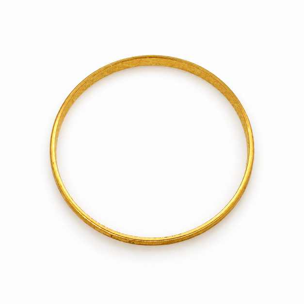 Silver Bangles Two-Tone Linear Textured Copper Bangle - CBR60071 front view