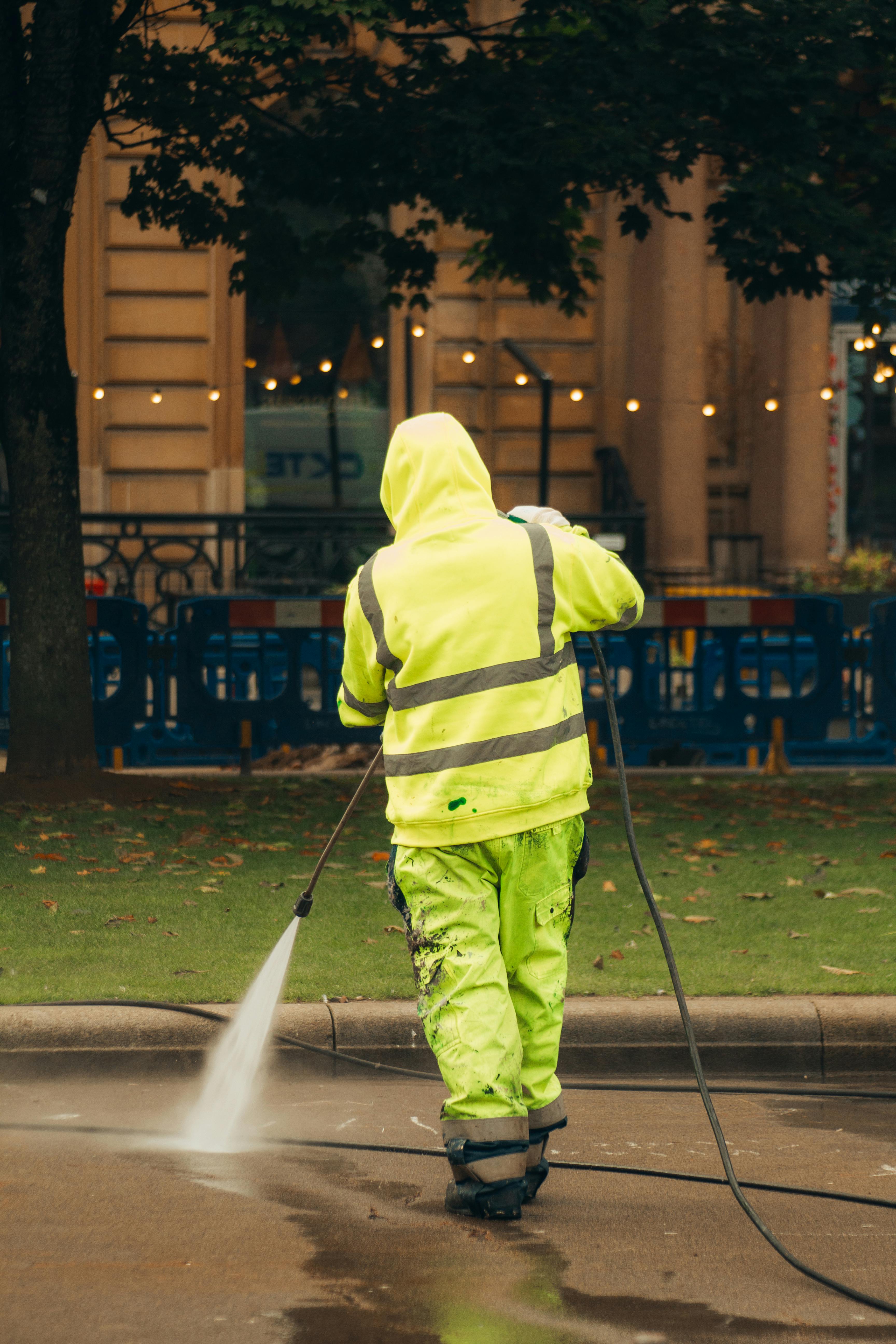 Pressure washing an exterior surface in Newcastle