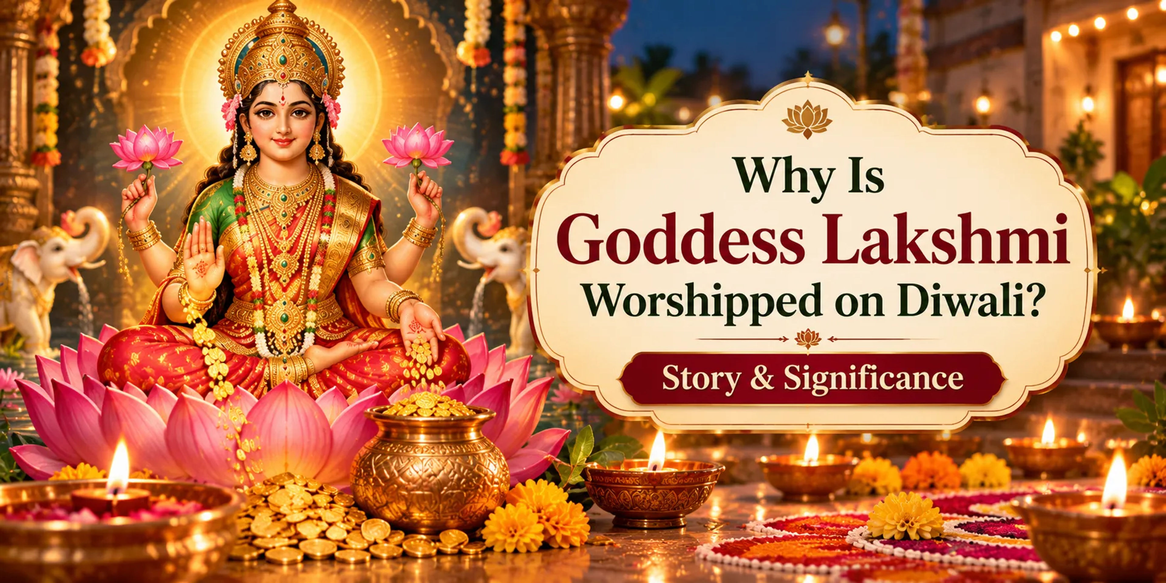 Why Is Goddess Lakshmi Worshipped on Diwali? Story & Significance guide cover thumbnail