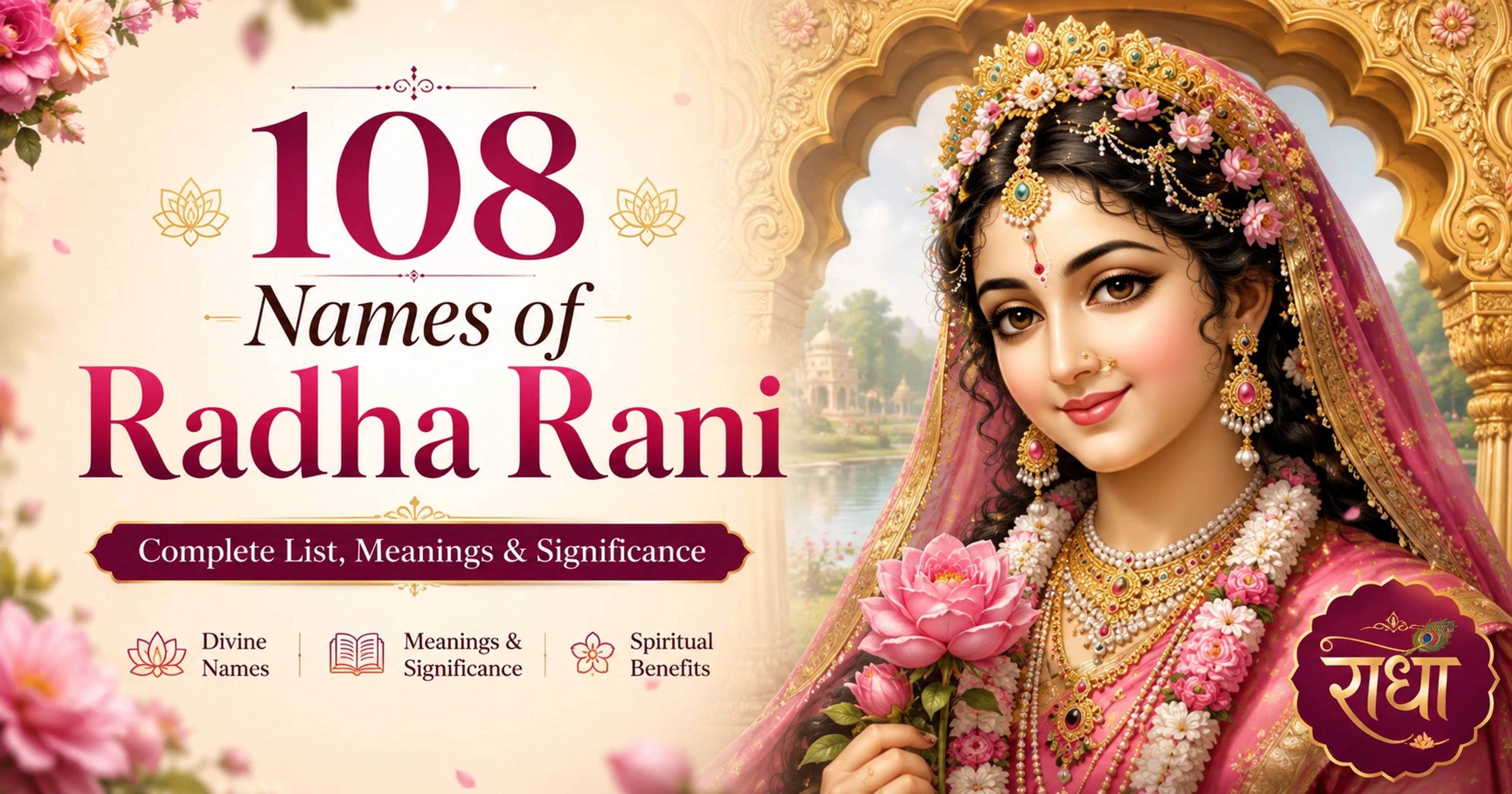 108 Names of Radha Rani: Complete List, Meanings & Significance guide cover thumbnail
