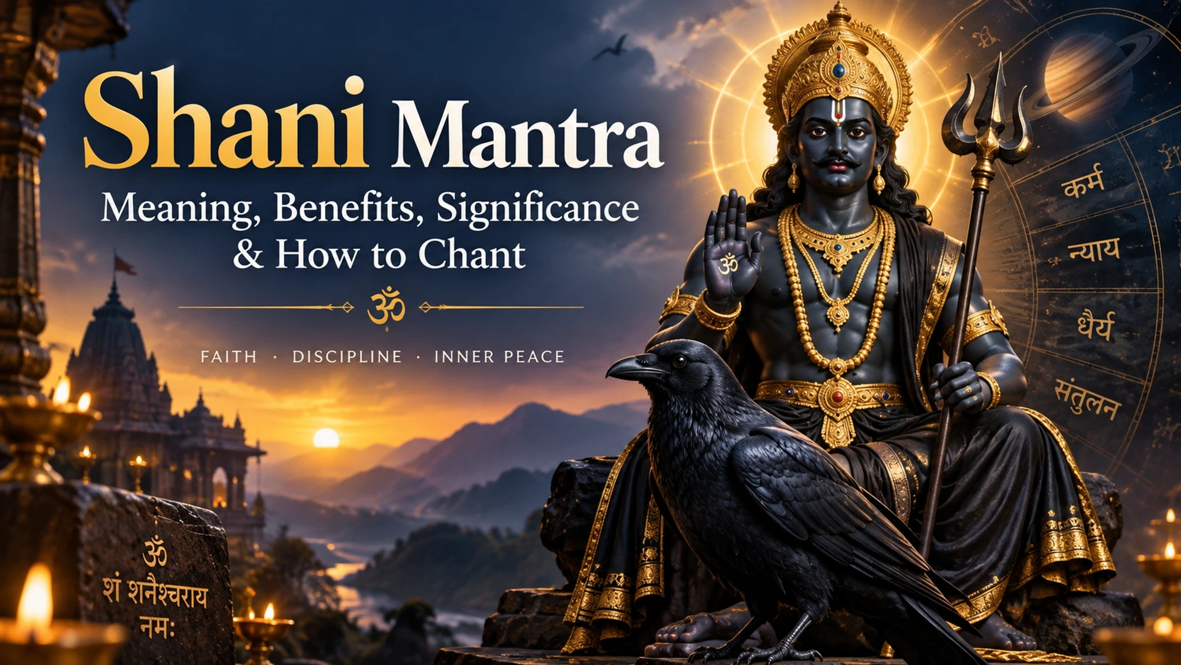 Shani Mantra: Meaning, Benefits, Significance & How to Chant guide cover thumbnail