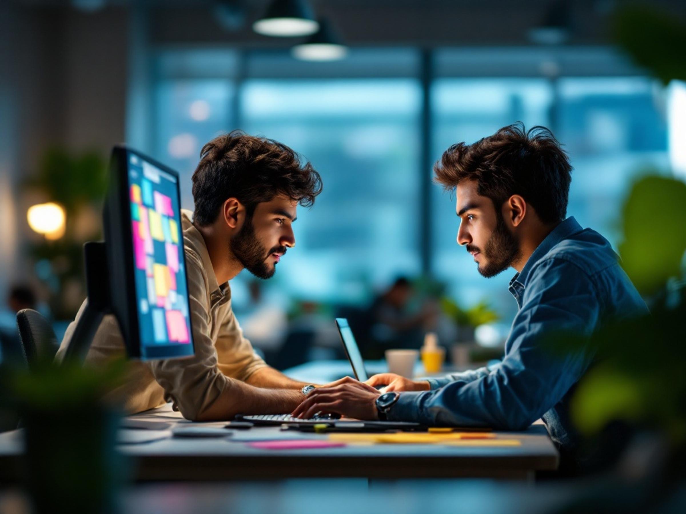 Yenepoya Online BCA in Computer Science and IT learner coding on a laptop