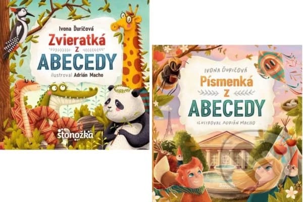 obálky kníh zvieratká z abecedy a písmenká z abecedy