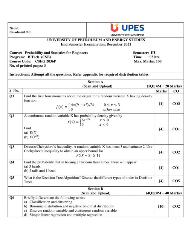 End-Sem 2021(Dec)[CSE], Probability, Entropy, and MC Simulation