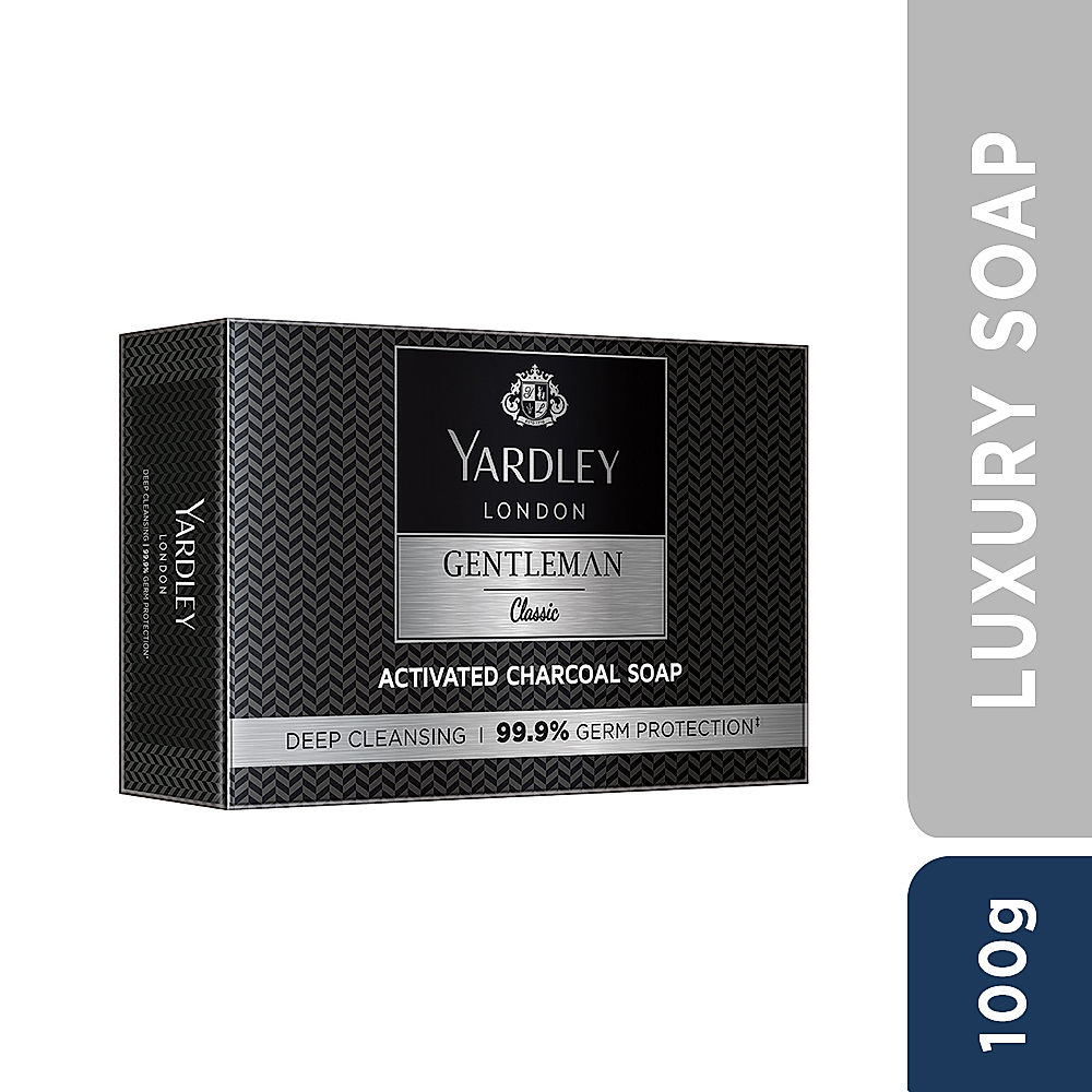 Yardley London Gentleman Classic Activated Charcoal Soap Pack of 4 (4 X  100g)