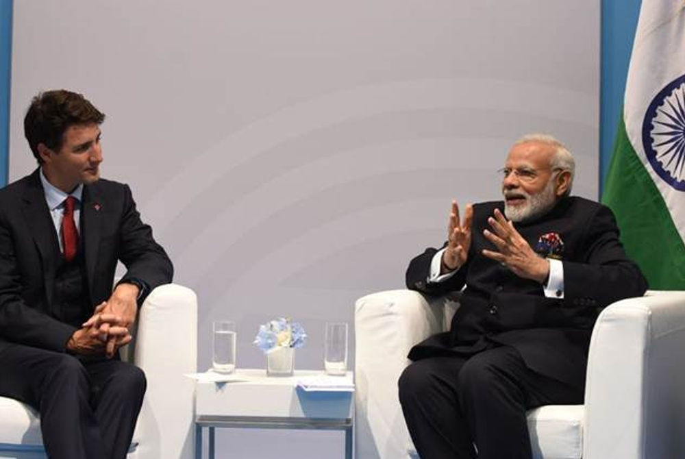 PM Justin Trudeau and PM Narenda Modi