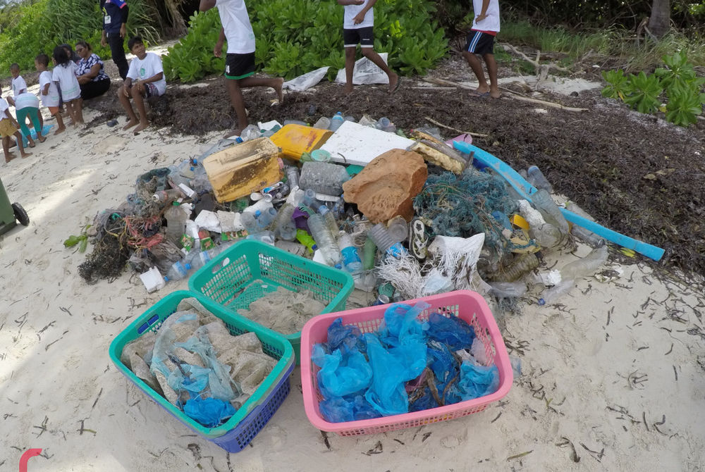 (File photo) from a beach cleanup programme