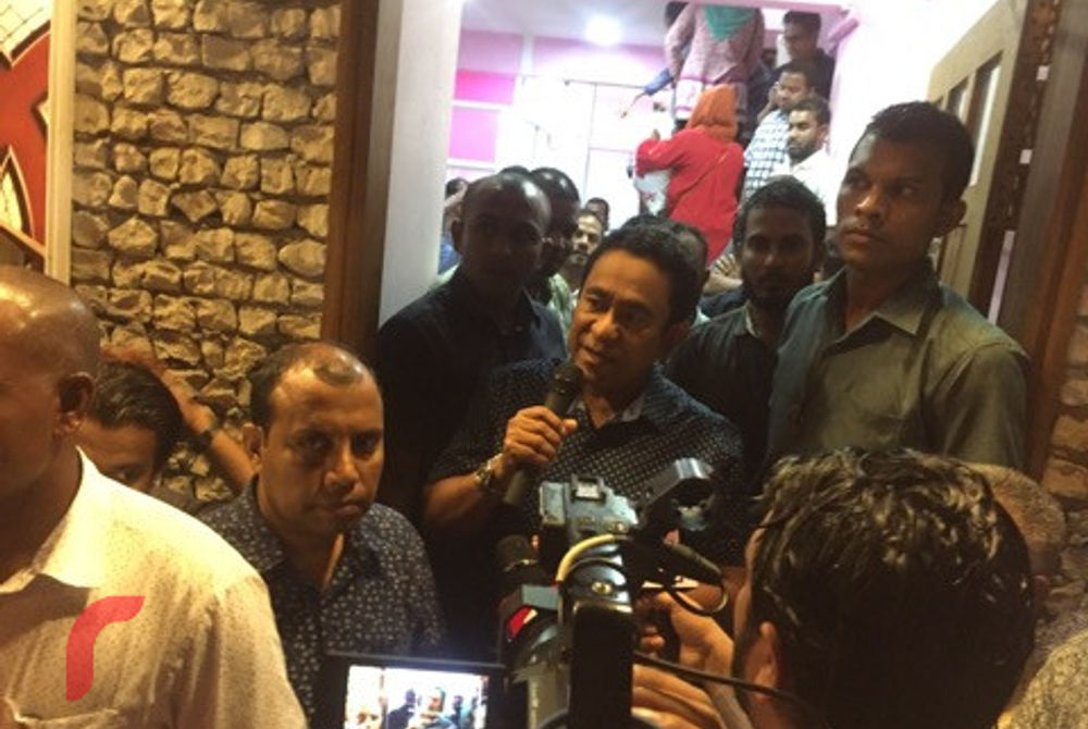 ރައީސް ޔާމީން އިންތިޚާބުގެ ނަތީޖާ ޤަބޫލު ނުކުރައްވައި މުޒާހަރާ ކުރަން ނިކުންނެވި