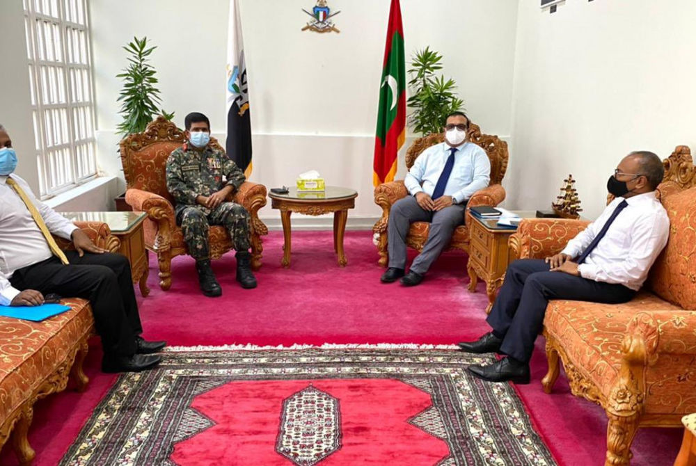 މޯލްޑިވްސް ނެޝަނަލް ޑިފެންސް ފޯސްގެ އިންޓެގްރޭޓެޑް ހެޑްކޯޓަރޒްއަށް ޒިޔާރަތް ކުރުން