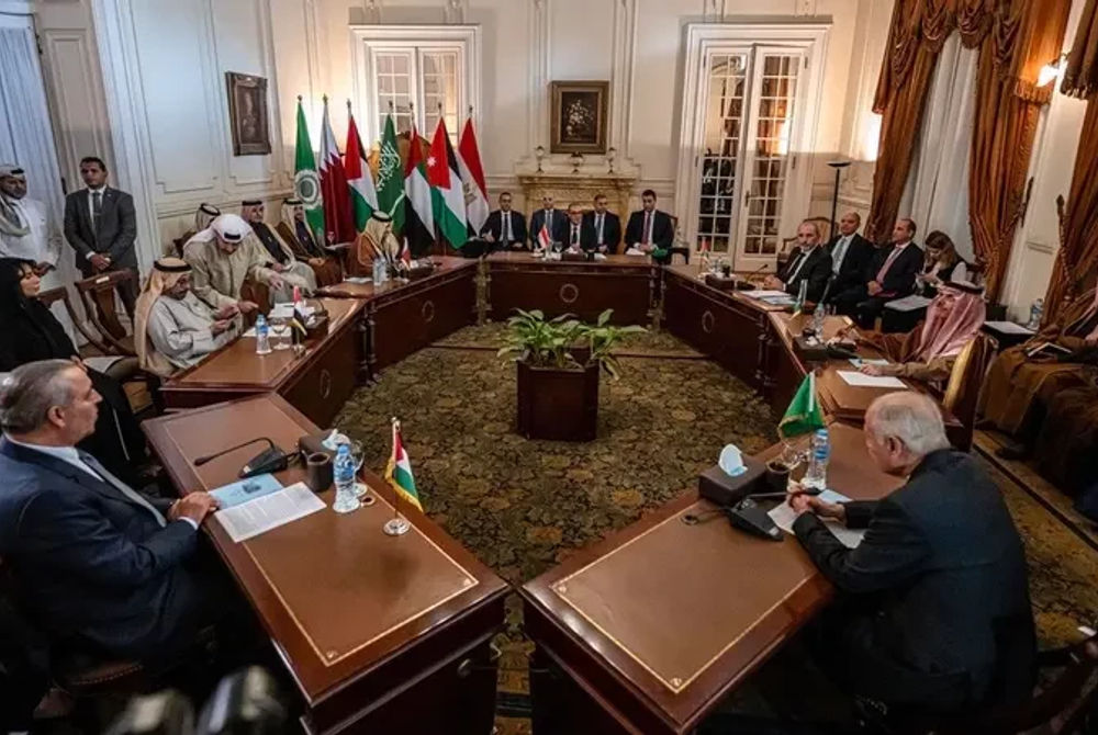 2025 ފެބްރުއަރީ 1 - ގާހިރާ ގައި އަރަބި ގައުމުތަކުގެ ޚާރިޖީ ވަޒީރުން ބައްދަލު ކުރައްވަނީ