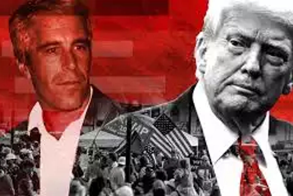 އެމެރިކާގެ ރައީސް ޑޮނަލްޑް ޓްރަމްޕް އަދި ޖިންސީ ކުށްވެރިޔާ ޖެފްރީ އެޕްސްޓީން