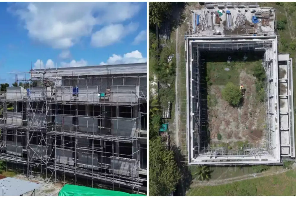 ރައީސް ސާލިހް ގެ ސަރުކާރުން ފުވައްމުލަކު ގައި ތަރައްގިކުރަން ފެށި ފެނަކައިގެ އިމާރާތް