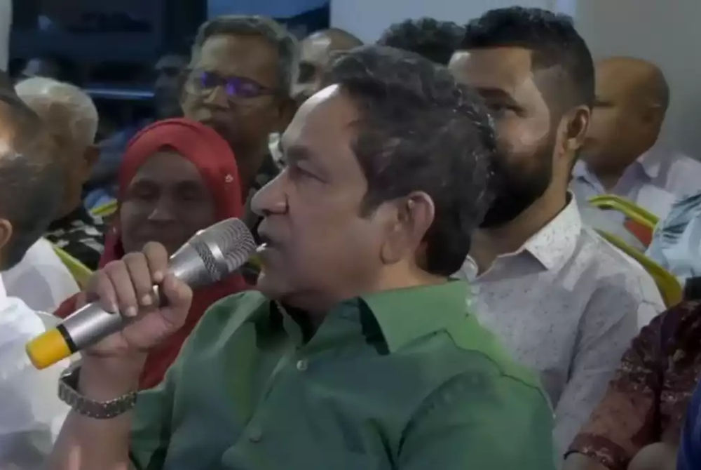 ކުރީގެ ރައީސް ޔަމީން، ޕީއެންއެފްގެ ޖަގަހަ ޖަލްސާގައި ވާހަކަދައްކަވަނީ