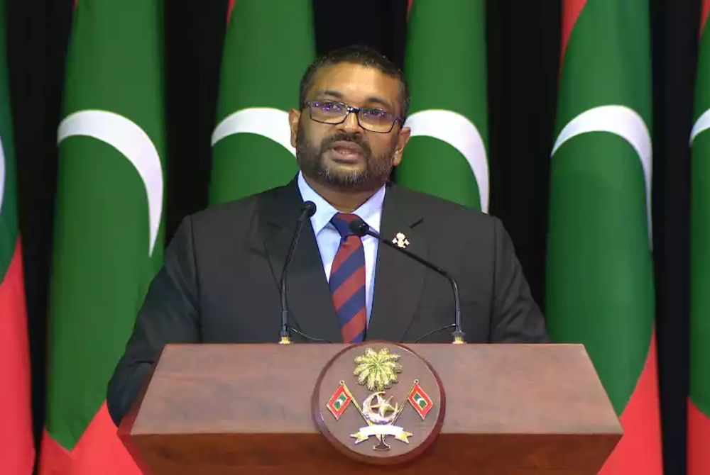 ނަސްރު ދުވަހުގެ ޖަލްސާ ގައި ޑިފެންސް މިނިސްޓަރު މުހައްމަދު ޣައްސާން ވާހަކަ ދައްކަވަނީ 