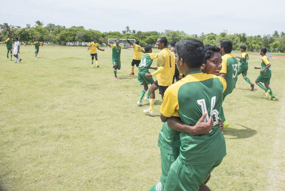 Maziya team celebrates after winning the International Cup of Joy