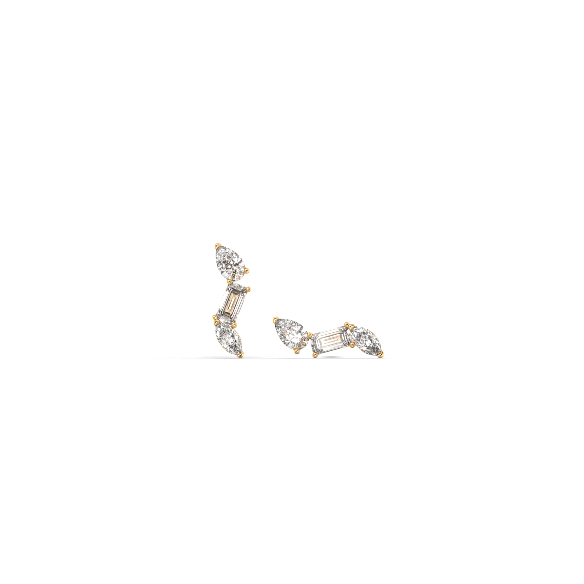 Fancy Shape Diamond Stud Earrings