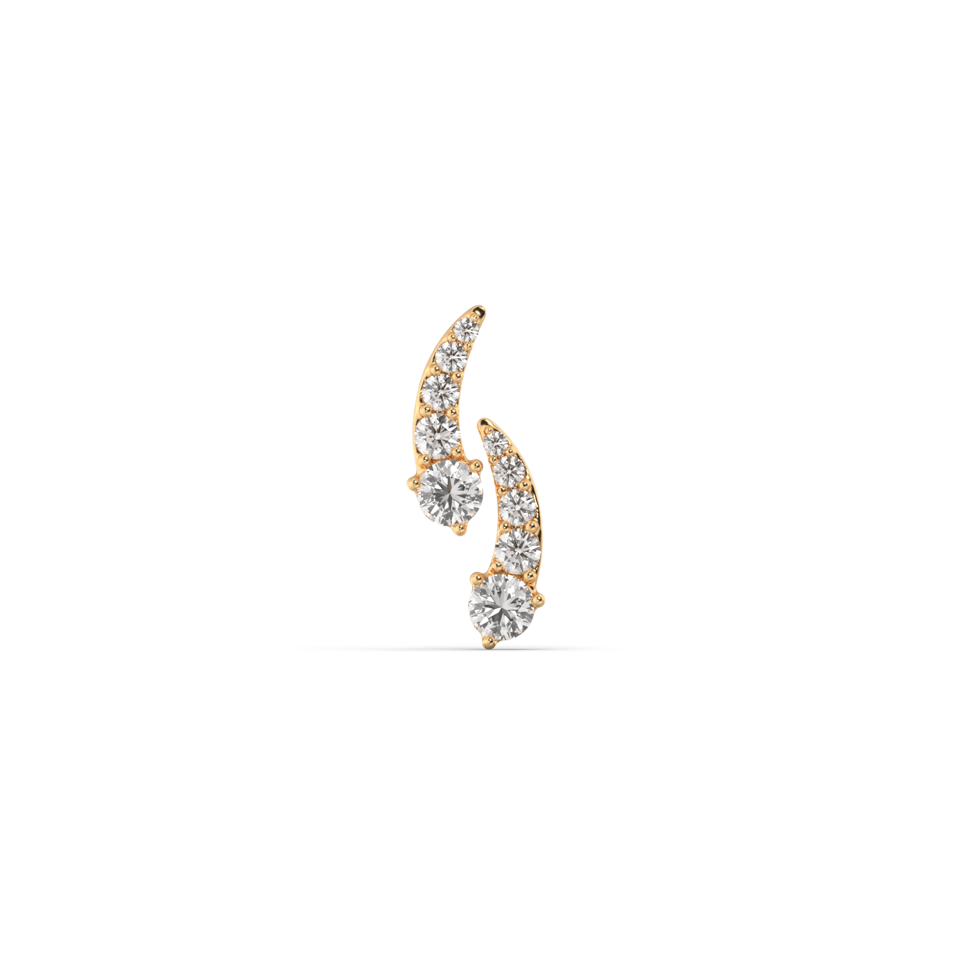 Small Floating Diamond Stud Earring