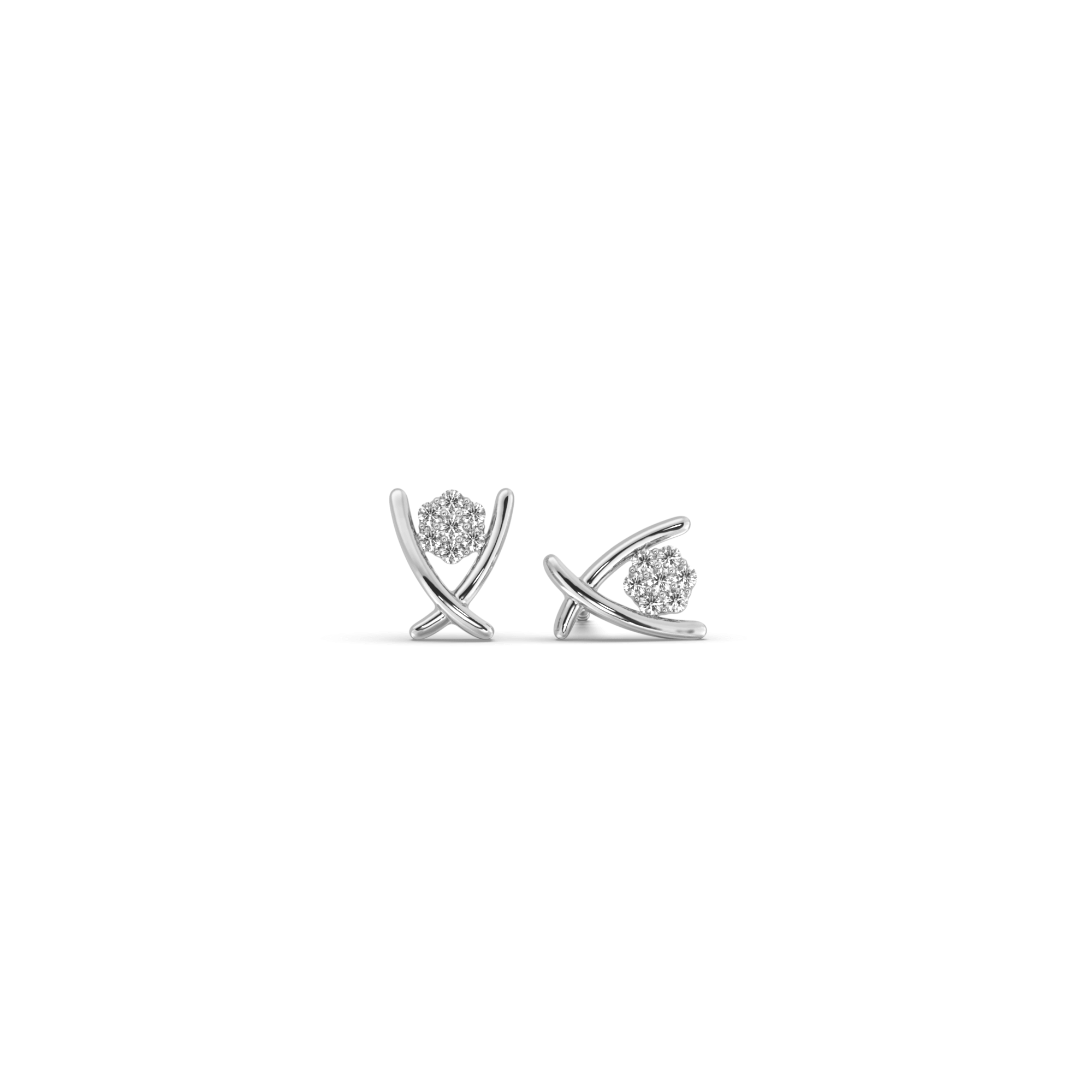 Ladies Cluster Stud Earrings