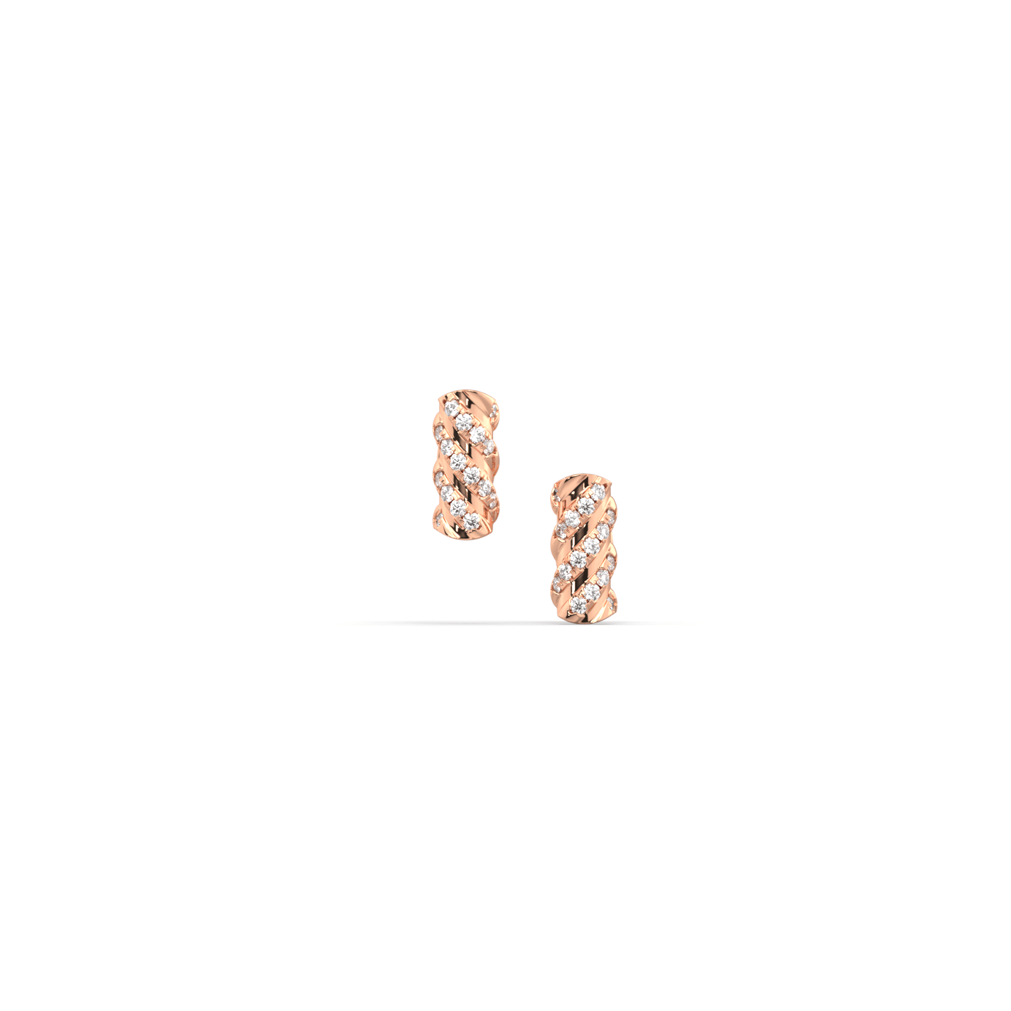 Twisted Huggie Earrings