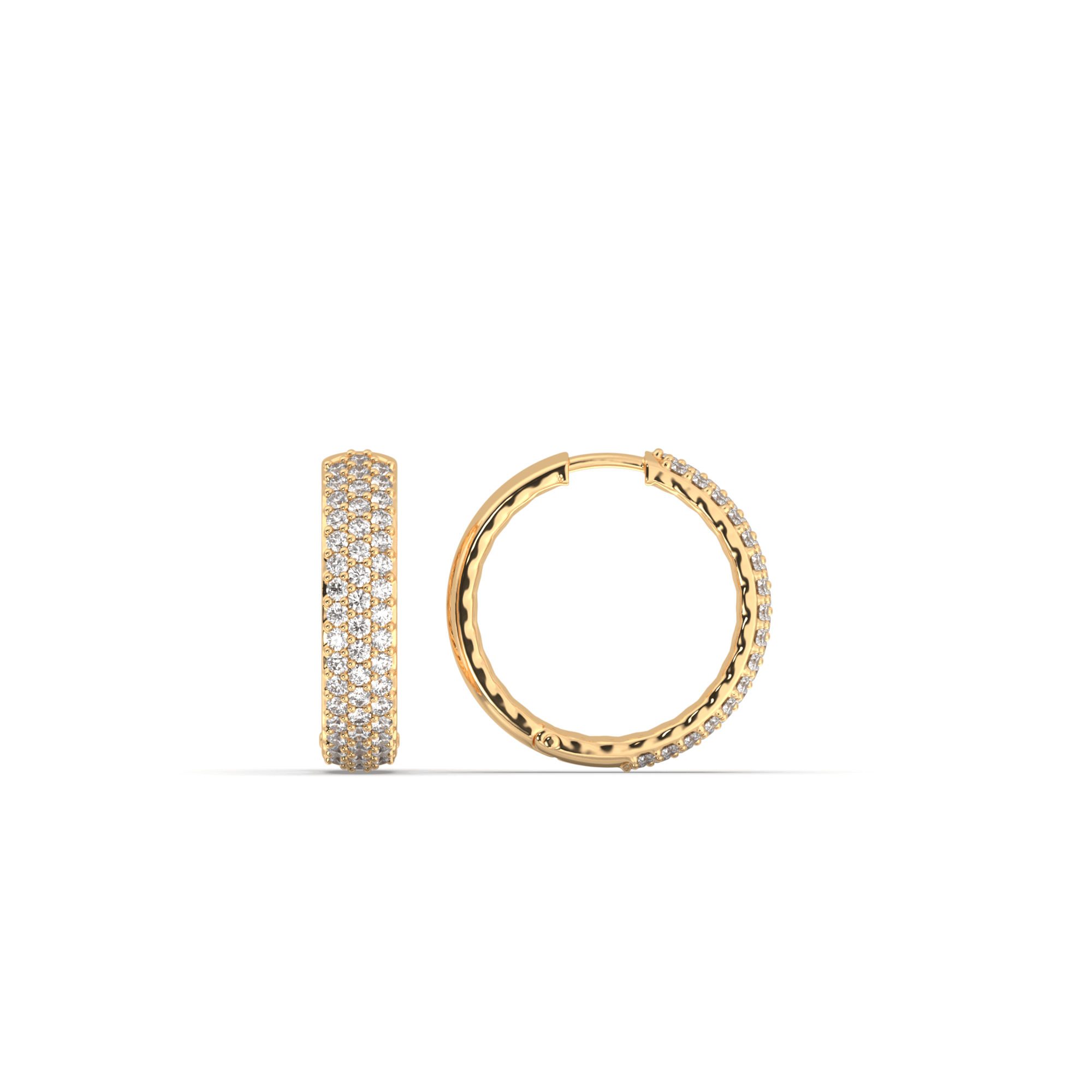 Pave Hoops Earrings