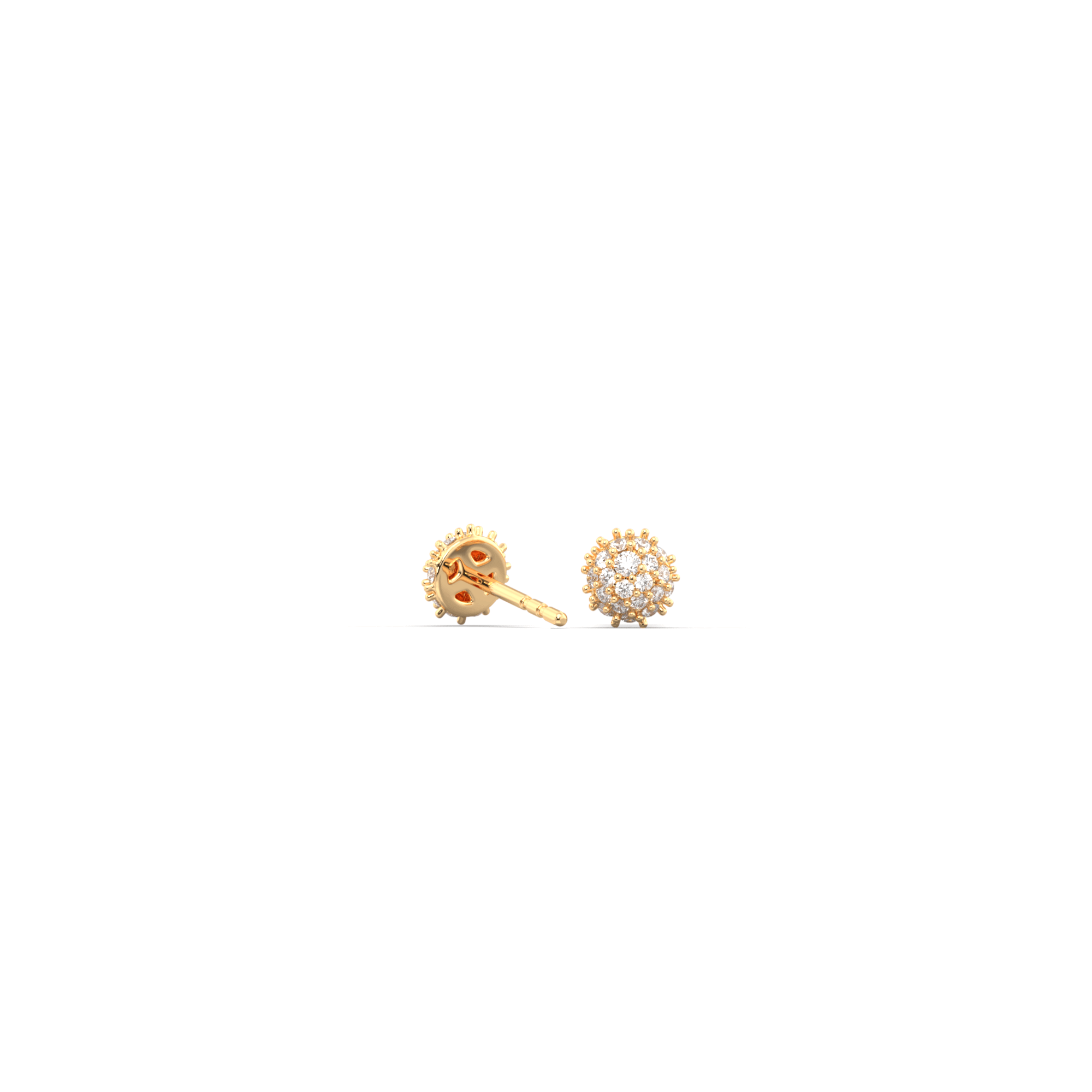 Sunburst Round Stud Earrings
