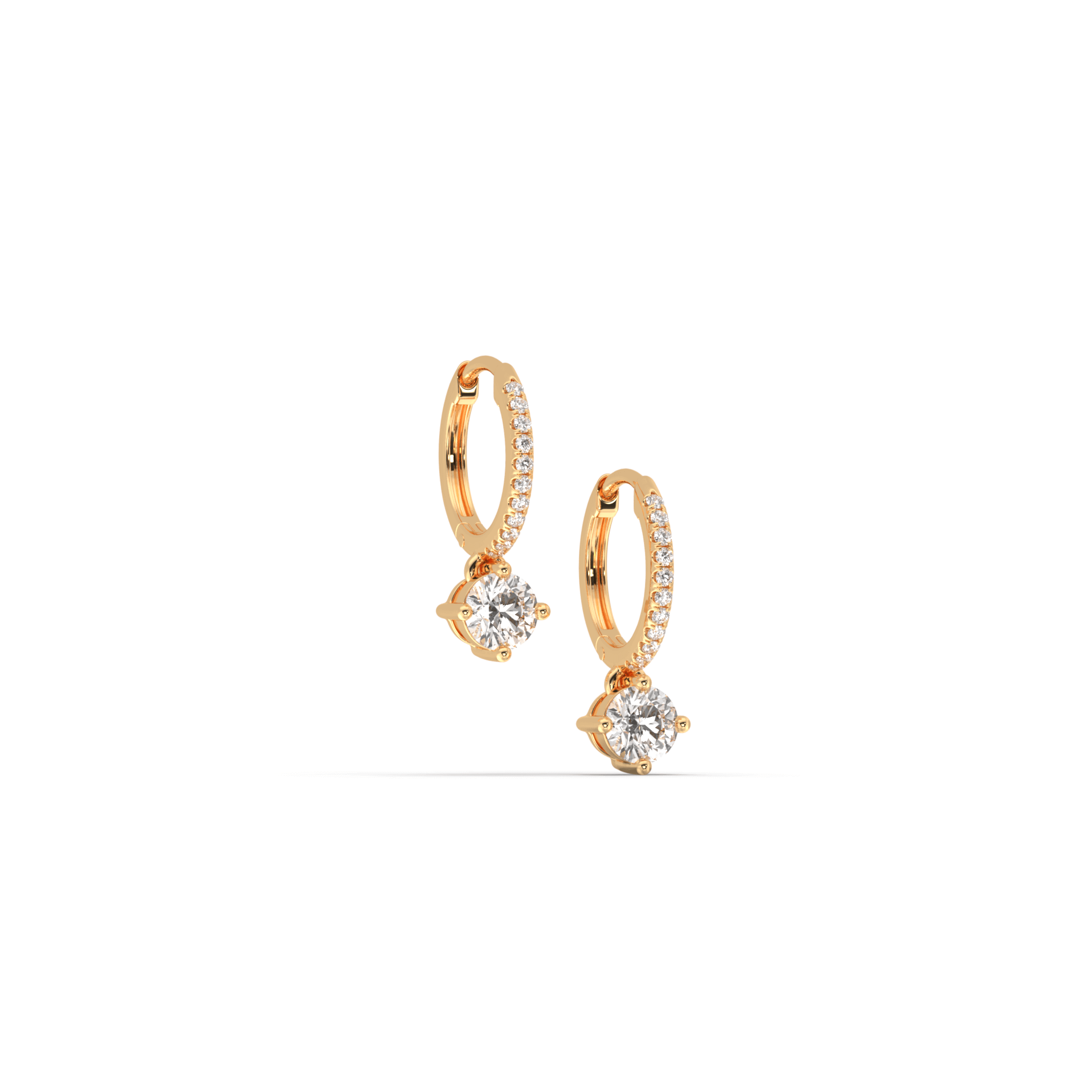 Round Topaz Hoops
