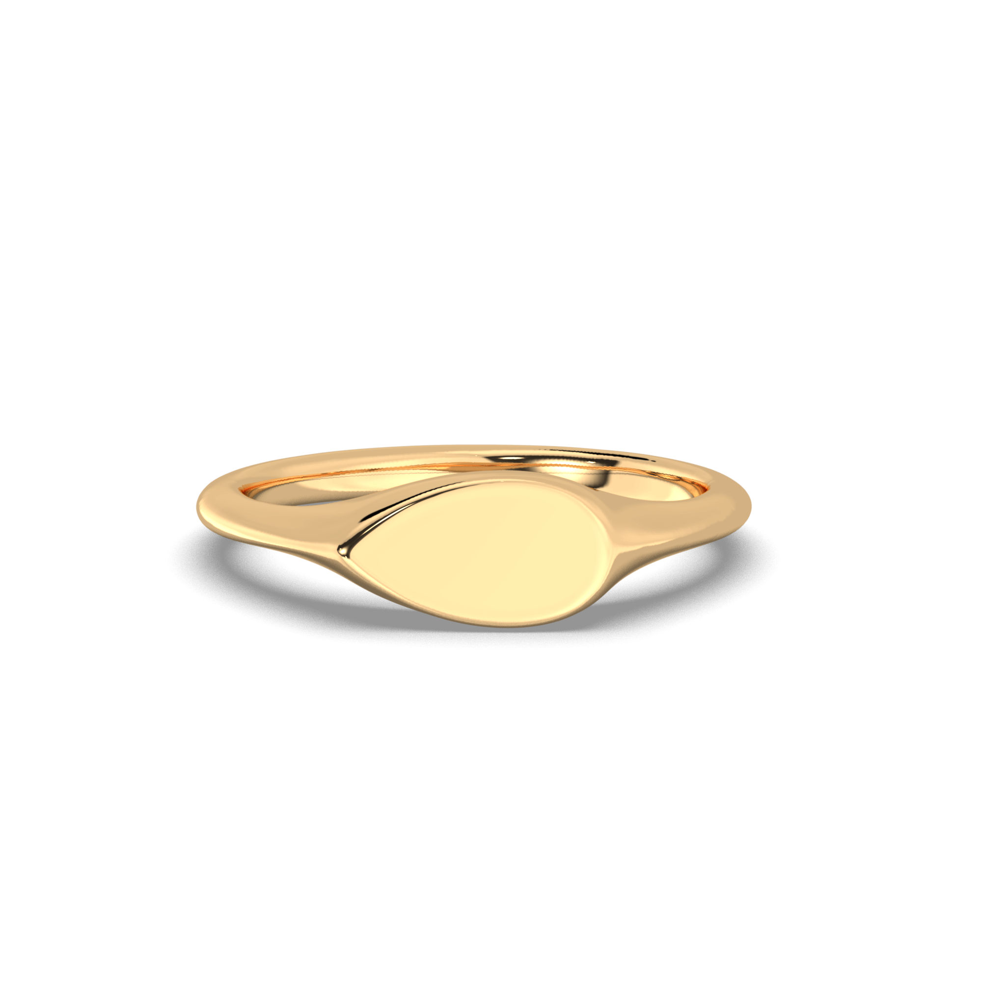 Pear Drop Signet Ring