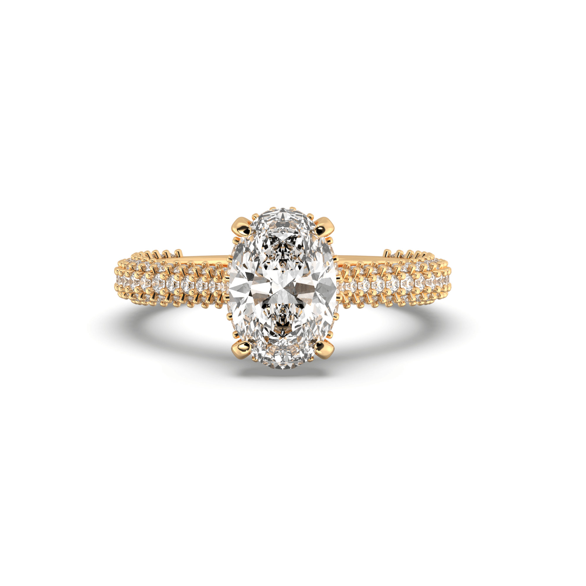 The Classic Hidden Halo Oval Engagement Ring