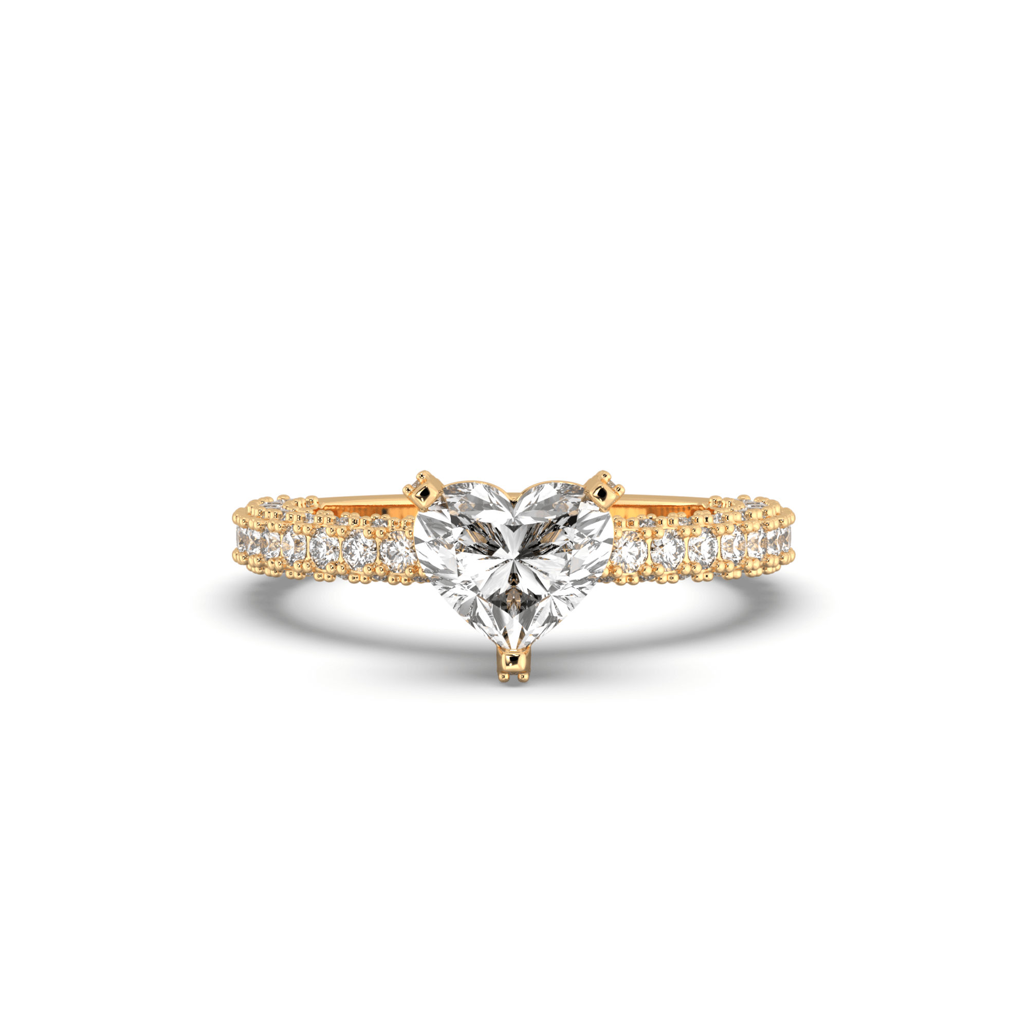Hidden Halo Heart Shaped Diamond Ring