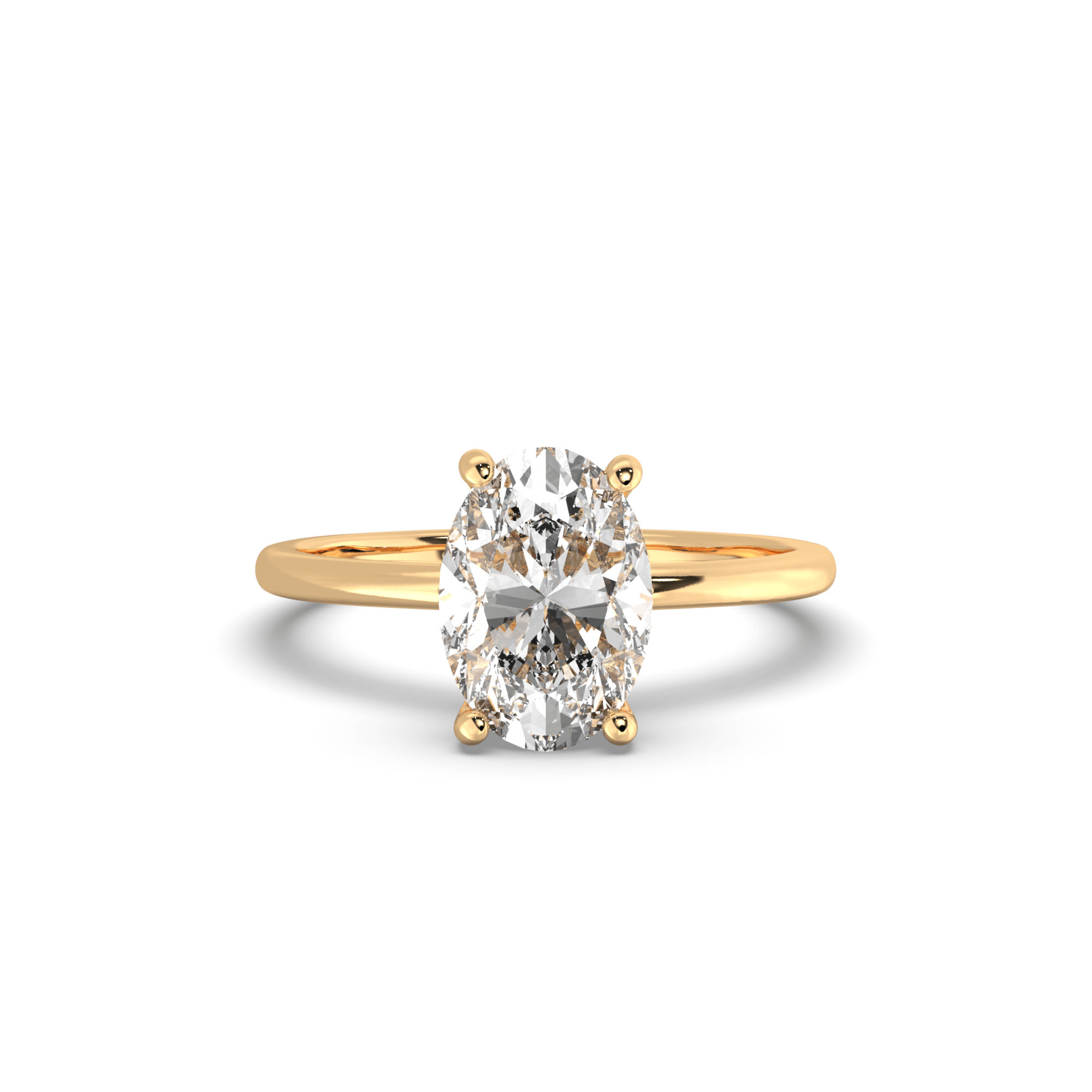 The Classic Hidden Halo Oval Engagement Ring
