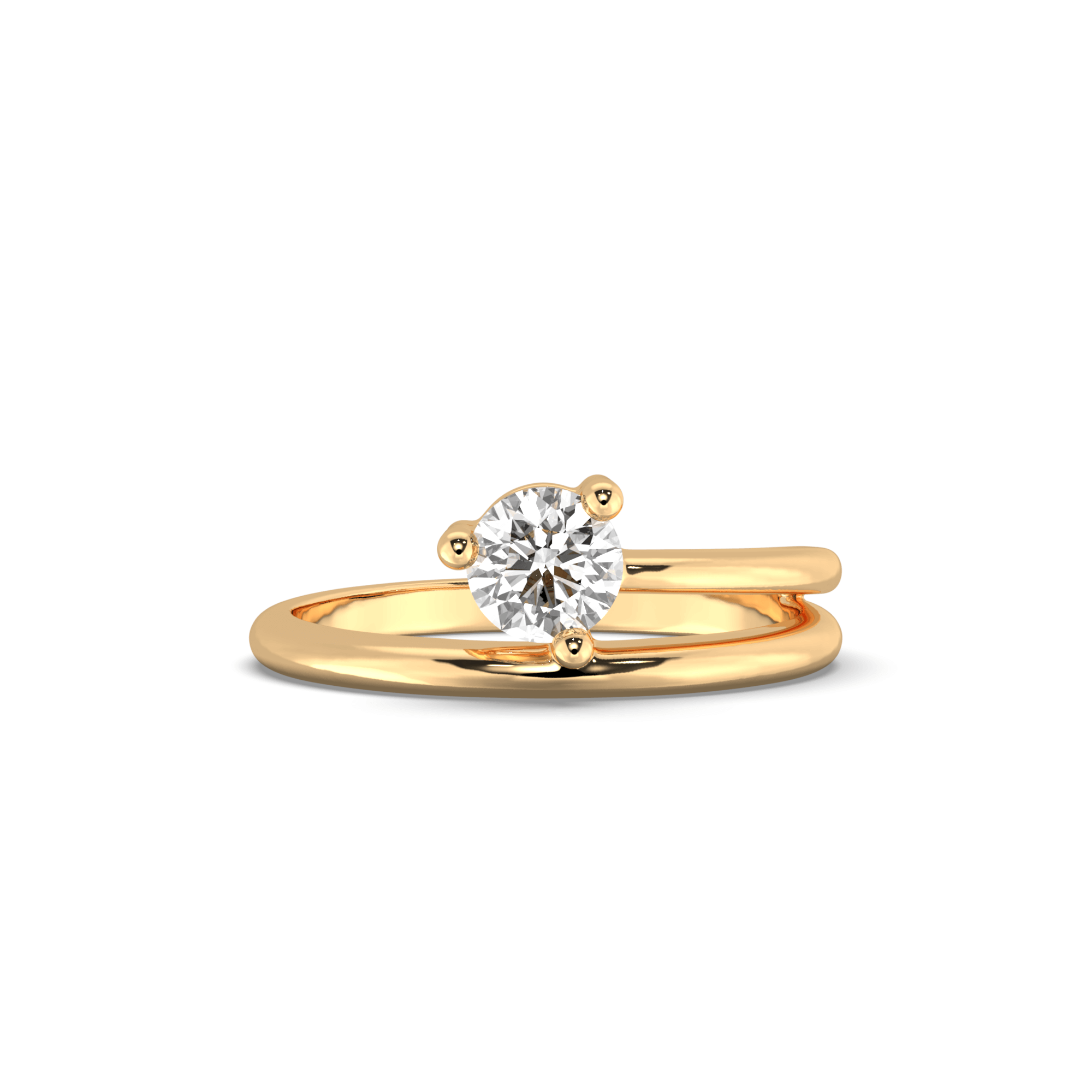 Eternal Shine Gold Band And A Half Ring