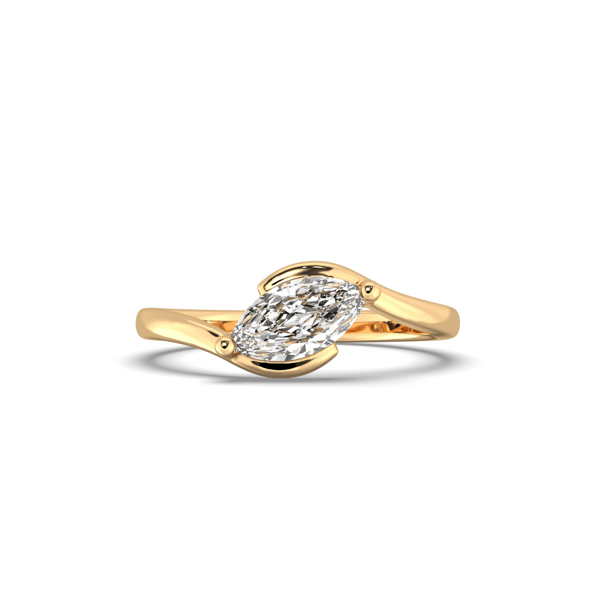 The Wave Marquise Engagement Ring