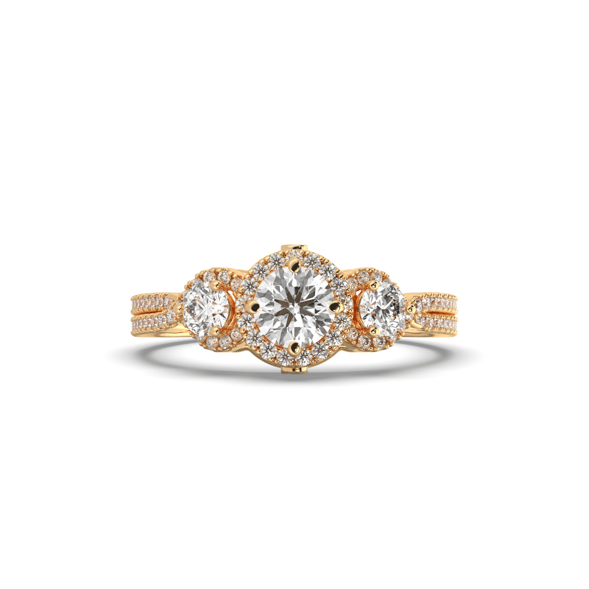 The Three Stone Round Brilliant Engagement Ring