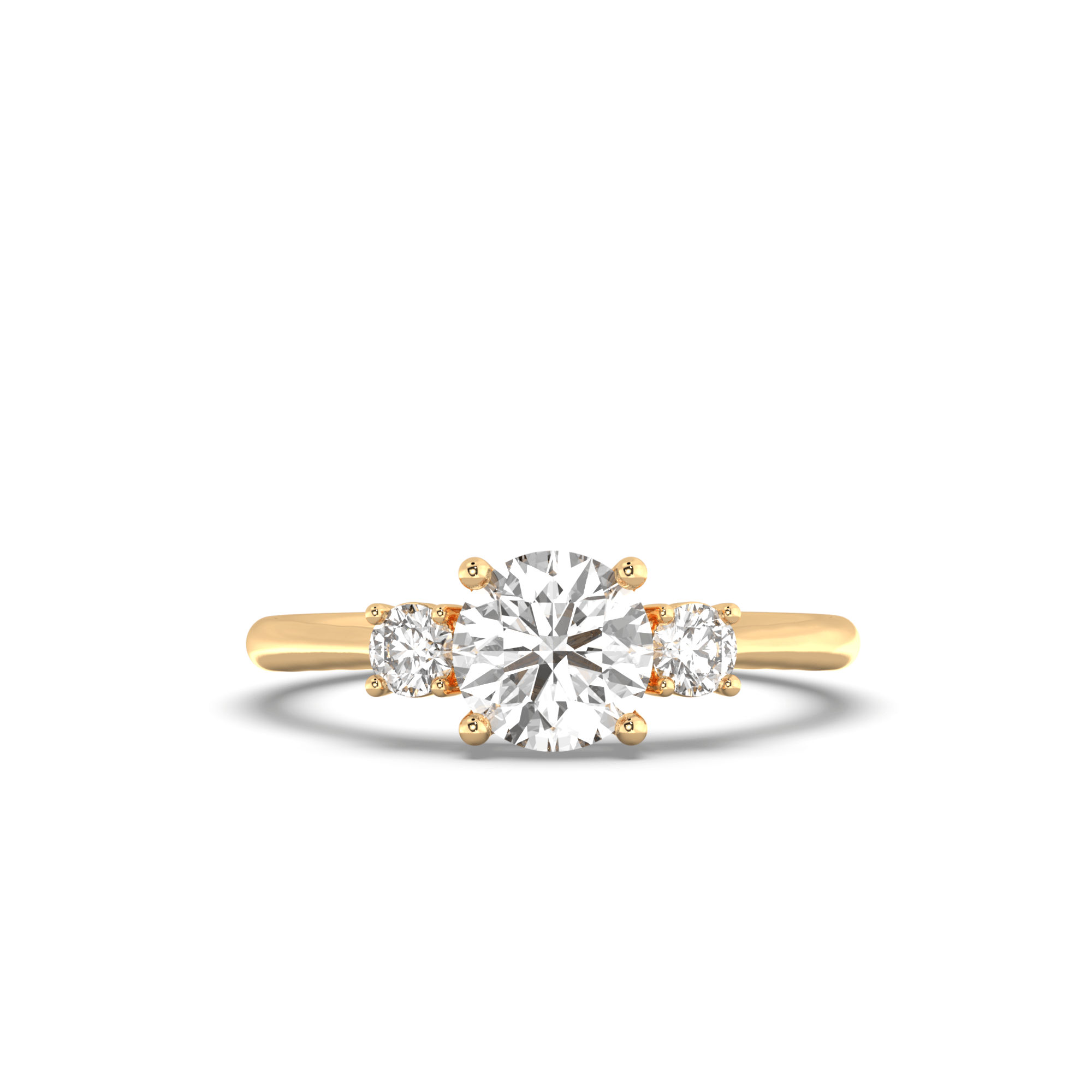 The Trio Round Diamond Engagement Ring