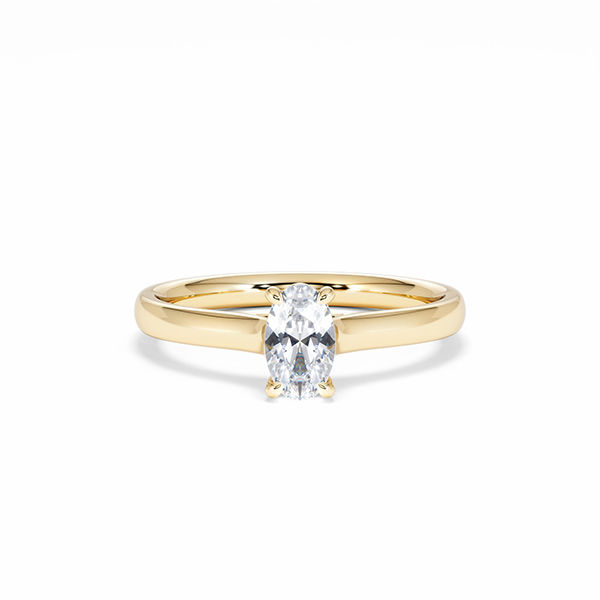 0.5CT  Solitaire Oval Ring