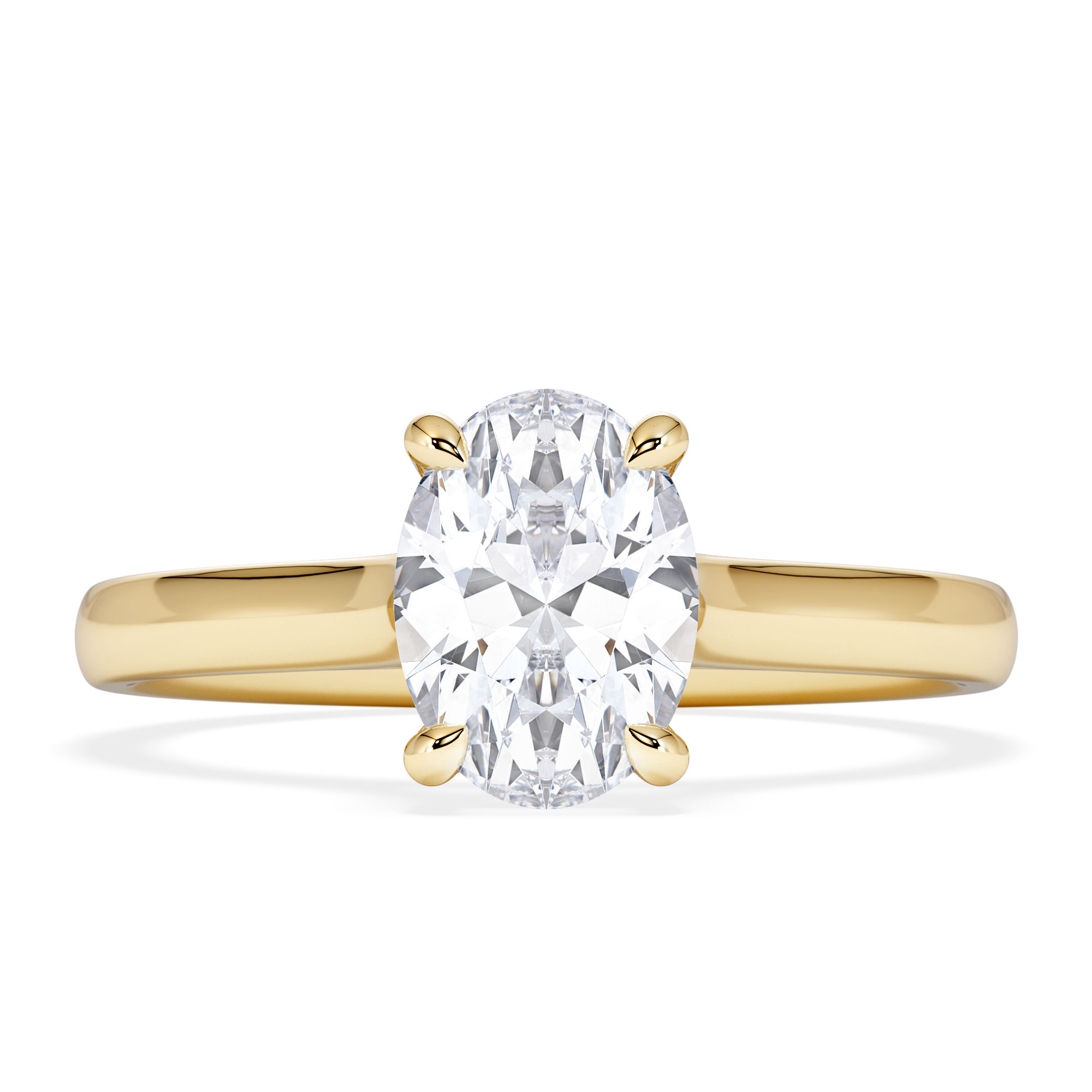 1.00 CT  Solitaire Oval Ring